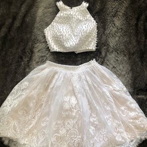NWOT White 2 Piece Dress